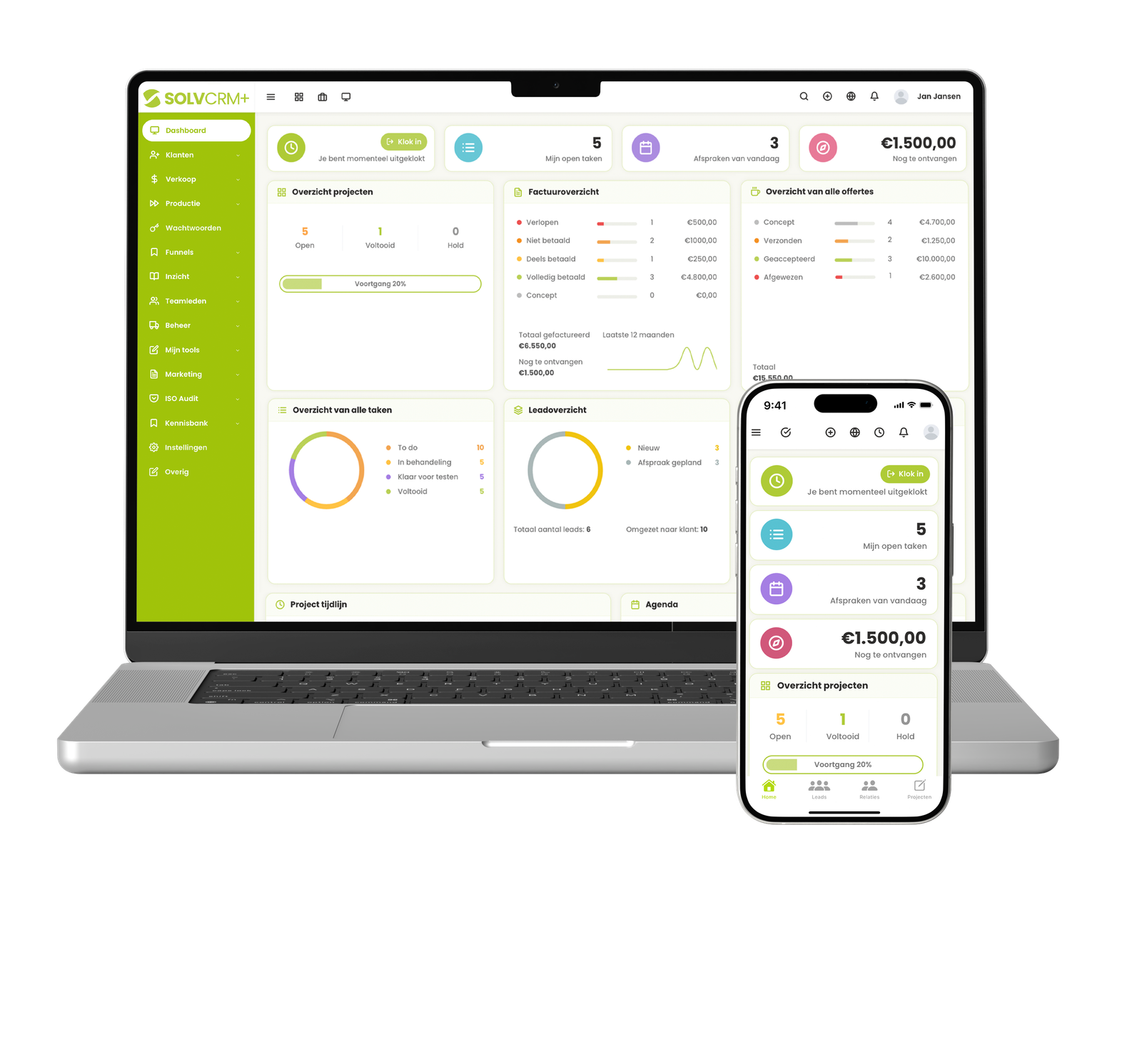 homepage solvcrm+ met onderruimte - SolvCRM+