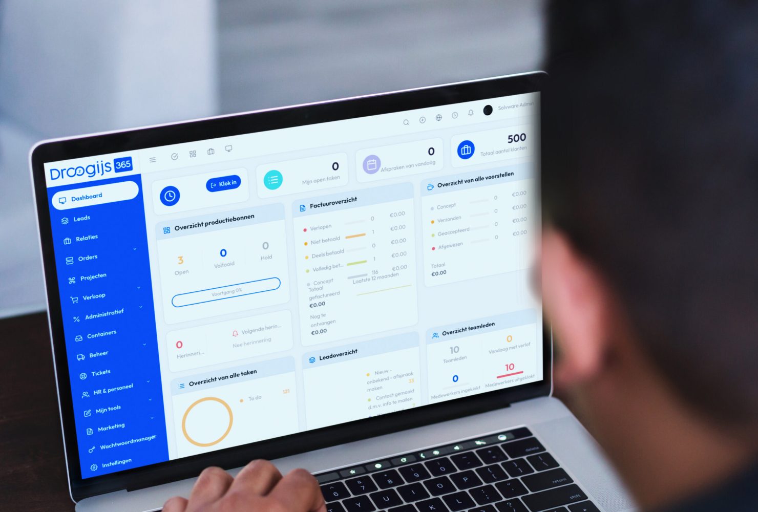 droogijs whitelabel dashboard